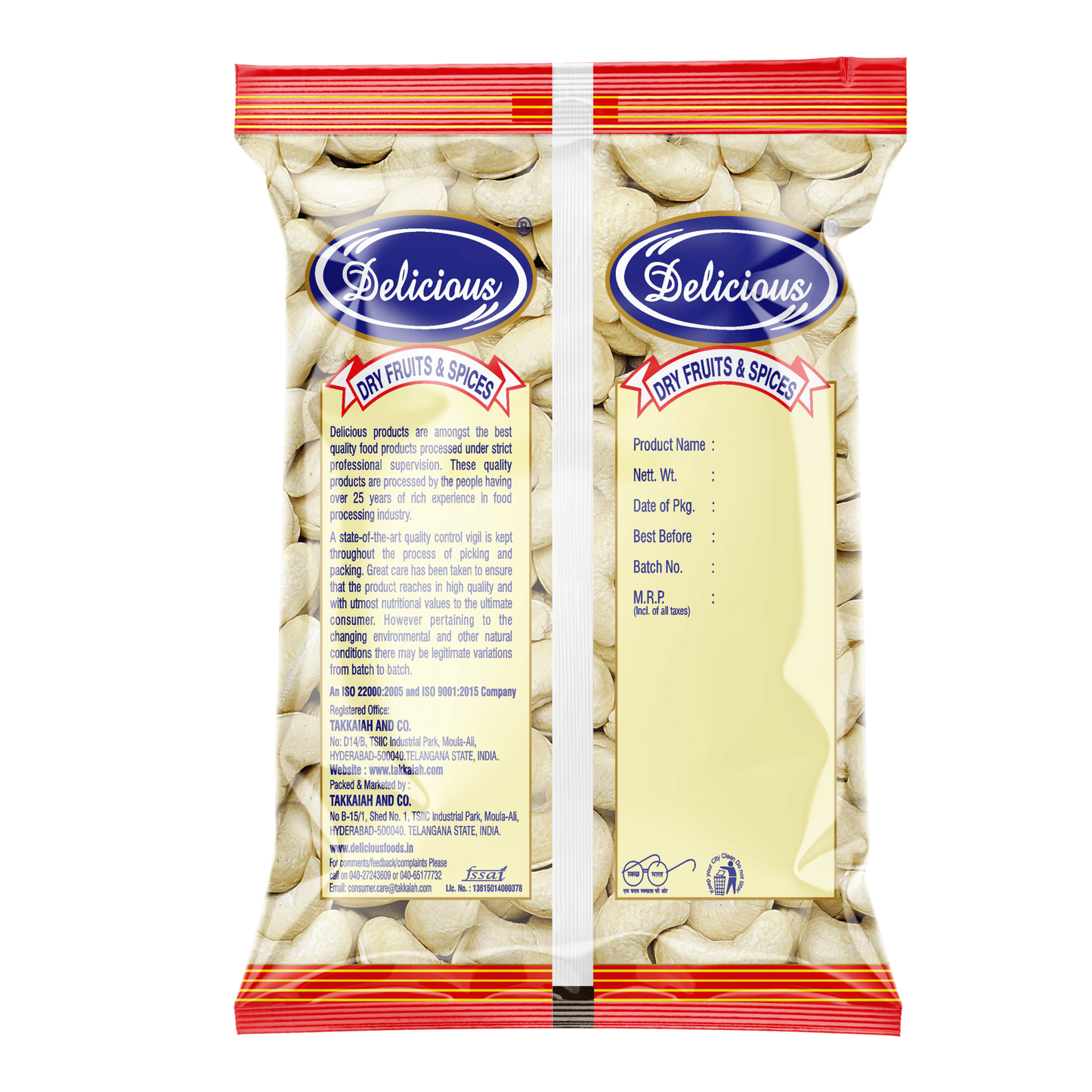 Delicious Cashew Whole Premium (180C) | Kaju