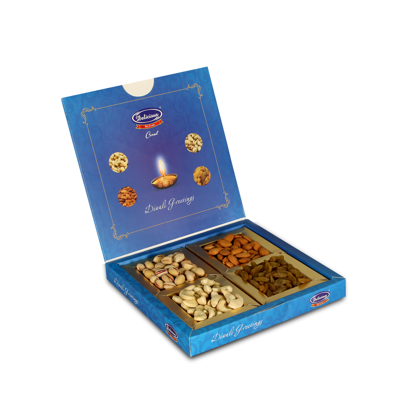 Delicious Dry Fruit Gift Box Coral