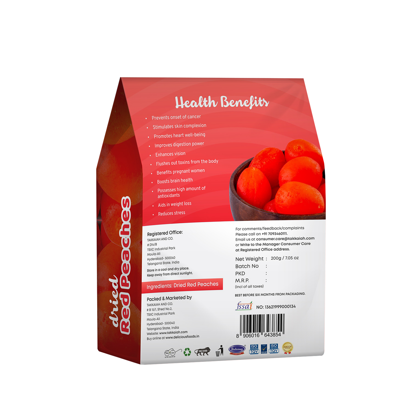 Delicious Dried Peaches Red