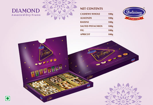 Delicious Dry Fruit Gift Box Diamond