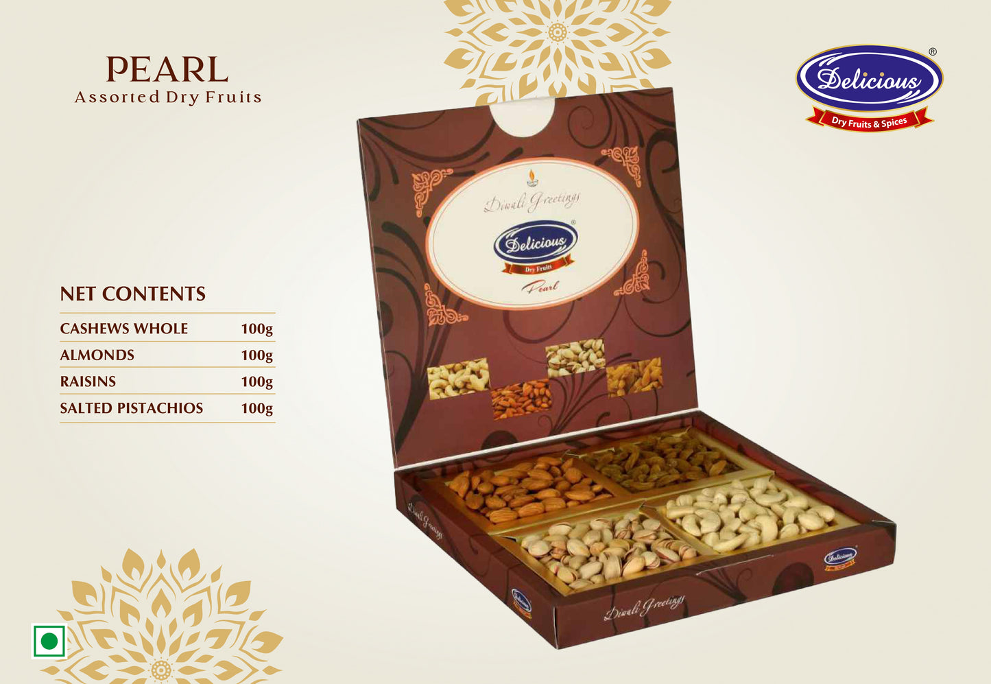 Delicious Dry Fruit Gift Box Pearl