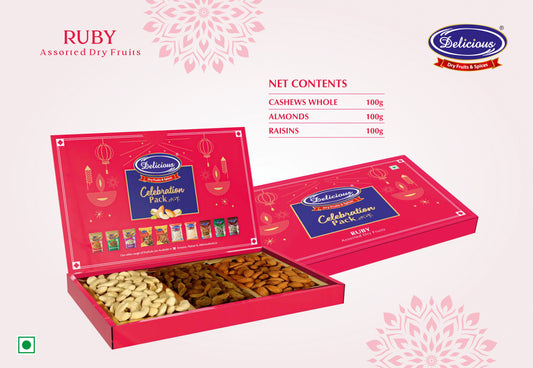 Delicious Dry Fruit Gift Box Ruby