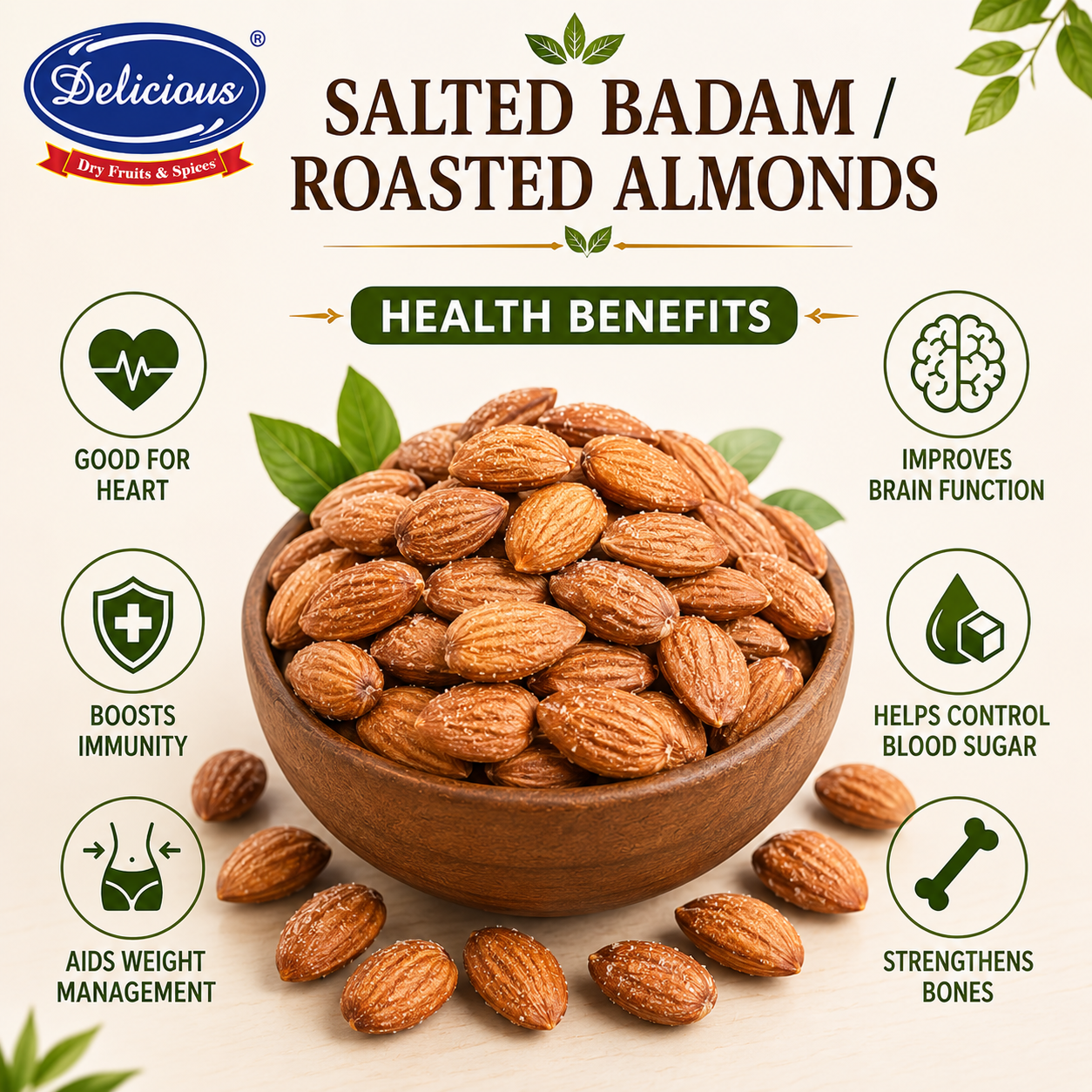 Salted Almonds | Namkeen Badam