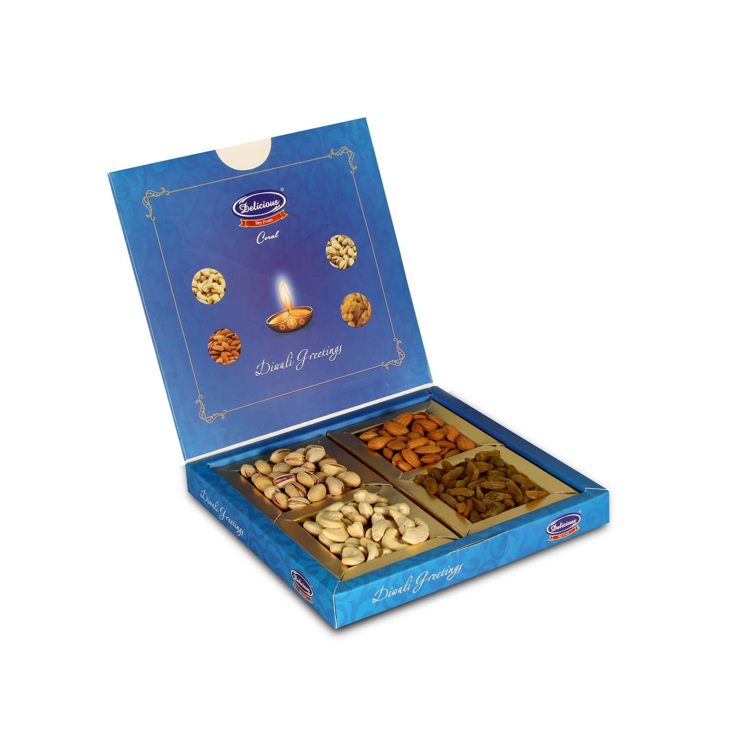 Premium Dry Fruit Gift Box Online- (4 in 1) 4x125gm Combo111 | Dry Fruits  Home