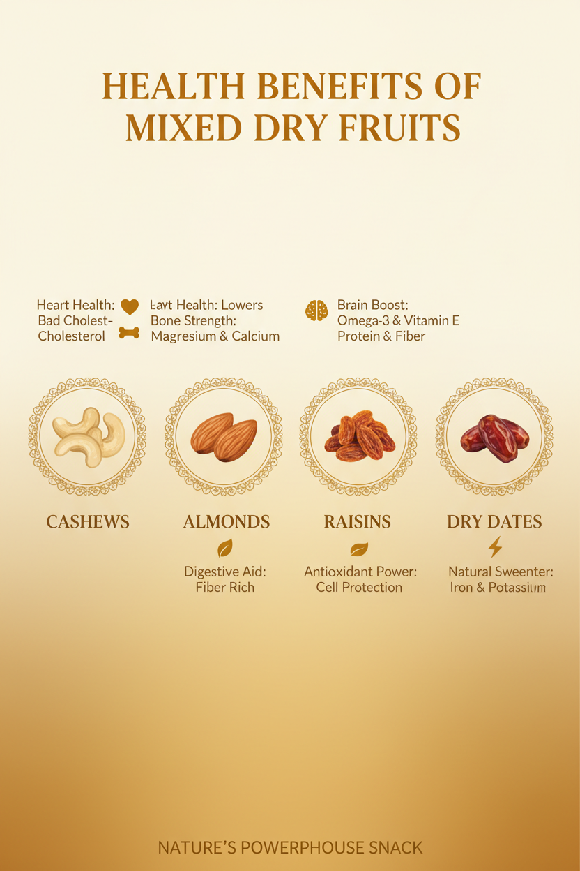 Mixed Dry Fruit | Cashew | Almond | Raisins | Dates