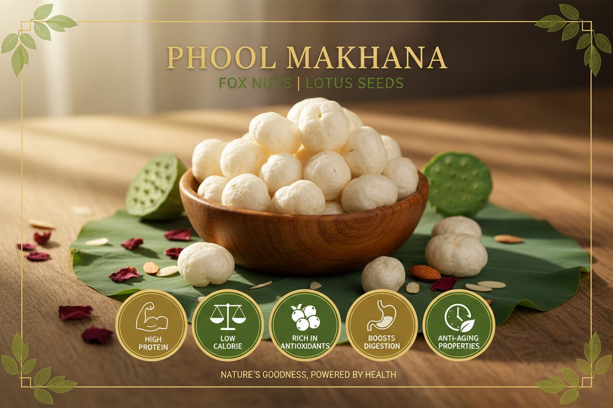Fox Nuts | Popped Lotus Seeds | Phool Makhana