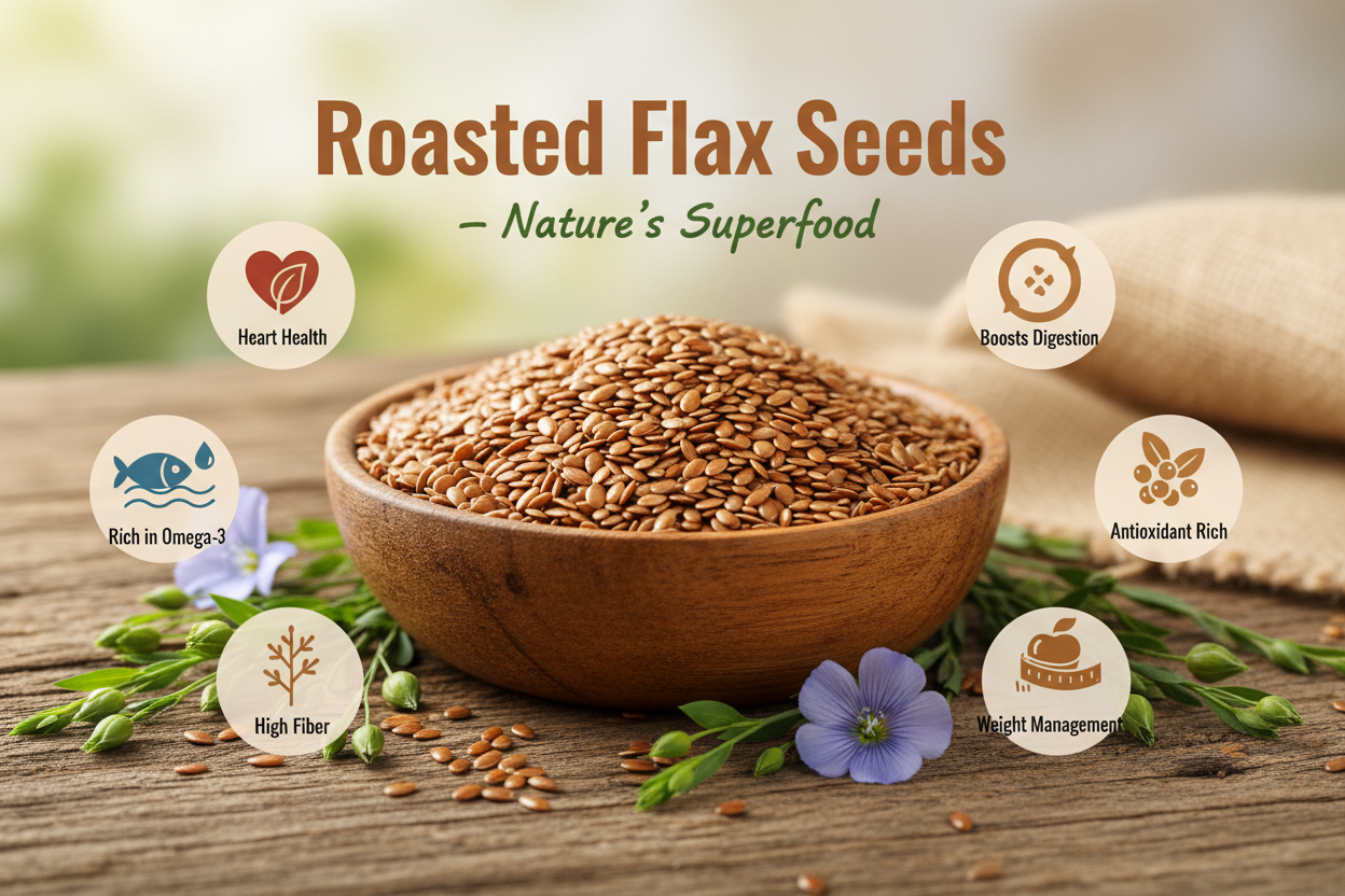 Flax Seed Roasted | Alsi Beej | Avise Ginjalu